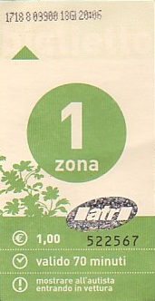 Communication of the city: Forlì (Włochy) - ticket abverse. 