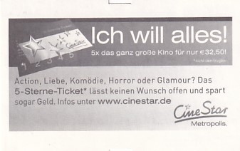 Communication of the city: Frankfurt (Niemcy) - ticket reverse