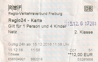 Communication of the city: Freiburg im Breisgau (Niemcy) - ticket abverse