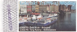 Communication of the city: Gdańsk (Polska) - ticket reverse