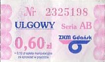 Communication of the city: Gdańsk (Polska) - ticket abverse. <IMG SRC=img_upload/_0karnet.png alt="karnet">