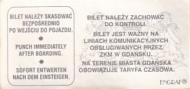 Communication of the city: Gdańsk (Polska) - ticket reverse