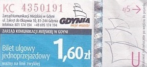 Communication of the city: Gdynia (Polska) - ticket abverse. <IMG SRC=img_upload/_0karnet.png alt="karnet">