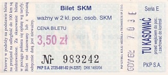 Communication of the city: Gdynia (Polska) - ticket abverse. <IMG SRC=img_upload/_0wymiana2.png>