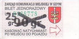 Communication of the city: Gdynia (Polska) - ticket abverse. <IMG SRC=img_upload/_przebitka.png alt="przebitka">