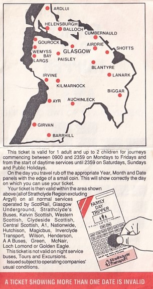 Communication of the city: Glasgow (Wielka Brytania) - ticket reverse