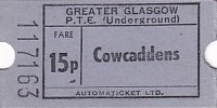 Communication of the city: Glasgow (Wielka Brytania) - ticket abverse