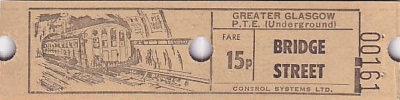 Communication of the city: Glasgow (Wielka Brytania) - ticket abverse