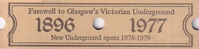 Communication of the city: Glasgow (Wielka Brytania) - ticket reverse