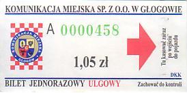 Communication of the city: Głogów (Polska) - ticket abverse. 