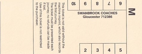 Communication of the city: Gloucester (Wielka Brytania) - ticket abverse