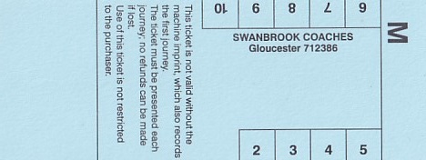 Communication of the city: Gloucester (Wielka Brytania) - ticket abverse