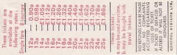 Communication of the city: Gloucester (Wielka Brytania) - ticket reverse