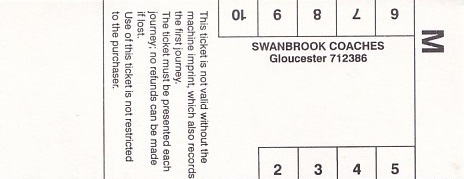 Communication of the city: Gloucester (Wielka Brytania) - ticket abverse
