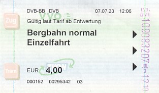 Communication of the city: Görlitz (Niemcy) - ticket abverse.