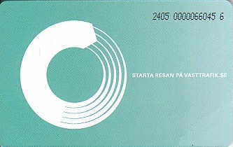 Communication of the city: Göteborg (Szwecja) - ticket abverse. 