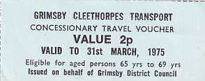 Communication of the city: Grimsby (Wielka Brytania) - ticket abverse