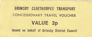 Communication of the city: Grimsby (Wielka Brytania) - ticket abverse