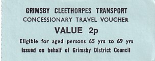 Communication of the city: Grimsby (Wielka Brytania) - ticket abverse