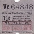 Communication of the city: Grimsby (Wielka Brytania) - ticket abverse