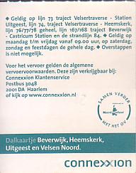 Communication of the city: Haarlem (Holandia) - ticket reverse