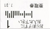 Communication of the city: Hakodate [函館] (Japonia) - ticket reverse