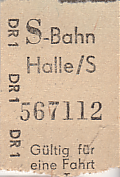 Communication of the city: Halle (Niemcy) - ticket abverse. 