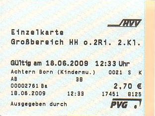 Communication of the city: Pinneberg (Niemcy) - ticket abverse. 