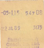 Communication of the city: Hyde (Wielka Brytania) - ticket abverse.