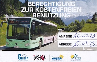 Communication of the city: Ischgl (Austria) - ticket abverse