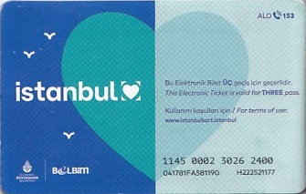 Communication of the city: İstanbul (Turcja) - ticket reverse