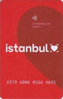 Communication of the city: İstanbul (Turcja) - ticket abverse. <IMG SRC=img_upload/_chip.png alt="plastikowa karta elektroniczna, karta miejska">