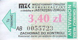 Communication of the city: Jastrzębie Zdrój (Polska) - ticket abverse. <IMG SRC=img_upload/_pasekIRISAFE6.png alt="pasek IRISAFE"><IMG SRC=img_upload/_0wymiana2.png>