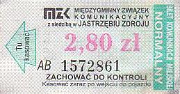 Communication of the city: Jastrzębie Zdrój (Polska) - ticket abverse. <IMG SRC=img_upload/_pasekIRISAFE.png alt="pasek IRISAFE"><IMG SRC=img_upload/_0wymiana2.png>