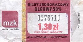 Communication of the city: Kędzierzyn-Koźle (Polska) - ticket abverse. <IMG SRC=img_upload/_0wymiana2.png>