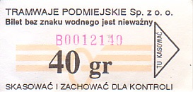Communication of the city: Konstantynów Łódzki (Polska) - ticket abverse
