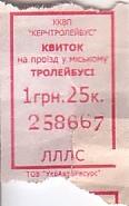 Communication of the city: Kerch [Керч] (<i>Krym</i>) - ticket abverse. 