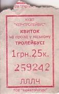 Communication of the city: Kerch [Керч] (<i>Krym</i>) - ticket abverse. 