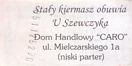 Communication of the city: Kętrzyn (Polska) - ticket reverse