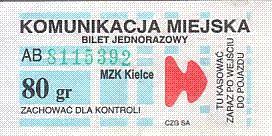 Communication of the city: Kielce (Polska) - ticket abverse. <IMG SRC=img_upload/_0wymiana1.png><IMG SRC=img_upload/_0wymiana2.png>