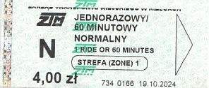 Communication of the city: Kielce (Polska) - ticket abverse. <IMG SRC=img_upload/_0blad.png alt="błąd">ucięty napis
<small><i>Zarząd Transportu Miejskiego w Kielcach</i></small>