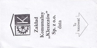 Communication of the city: Kleszczów (Polska) - ticket reverse