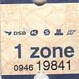 Communication of the city: København (Dania) - ticket abverse. 