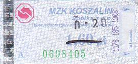 Communication of the city: Koszalin (Polska) - ticket abverse. <IMG SRC=img_upload/_przebitka.png alt="przebitka">