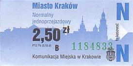 Communication of the city: Kraków (Polska) - ticket abverse. fioletowawy kolor awersu (na skanie różnica mało widoczna)
<IMG SRC=img_upload/_0wymiana1.png><IMG SRC=img_upload/_0wymiana3.png>