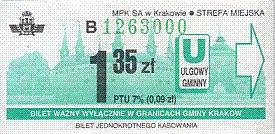 Communication of the city: Kraków (Polska) - ticket abverse. <IMG SRC=img_upload/_0wymiana1.png><IMG SRC=img_upload/_0wymiana3.png>