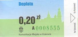 Communication of the city: Kraków (Polska) - ticket abverse. <IMG SRC=img_upload/_0wymiana3.png><IMG SRC=img_upload/_0wymiana2.png>