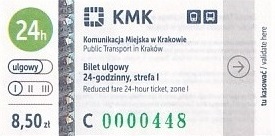 Communication of the city: Kraków (Polska) - ticket abverse. <IMG SRC=img_upload/_0wymiana2.png>