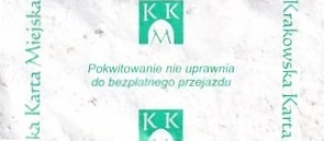 Communication of the city: Kraków (Polska) - ticket reverse