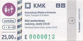Communication of the city: Kraków (Polska) - ticket abverse. bardzo niski nr seryjny